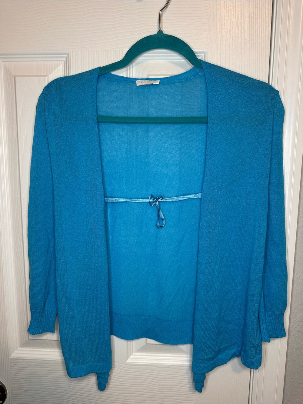 Chico's Teal Open-Front Women’s Cardigan